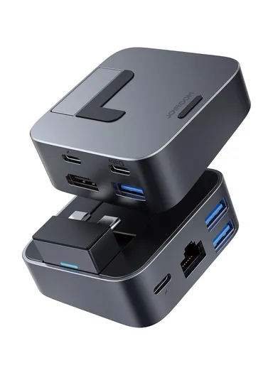 J-Cube Multifunctional Hub USB Type C, USB 3.0, RJ45 ,HDMI, USB Type C , Thunderbolt for MacBook Pro S-H121 (L6 x W6 x H4)cm