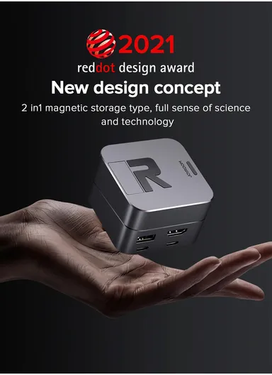 J-Cube Multifunctional Hub USB Type C, USB 3.0, RJ45 ,HDMI, USB Type C , Thunderbolt for MacBook Pro S-H121 (L6 x W6 x H4)cm