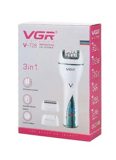3-In-1 600mAh Electric Rechargeable Foot Waterproof Grinder Epilator V-728