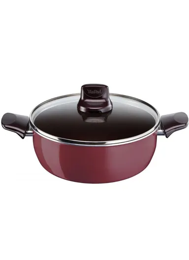 24cm Aluminum Titanium Non-Stick Coating Cook Pleasure Shallow Saucepan With Lid  D502701