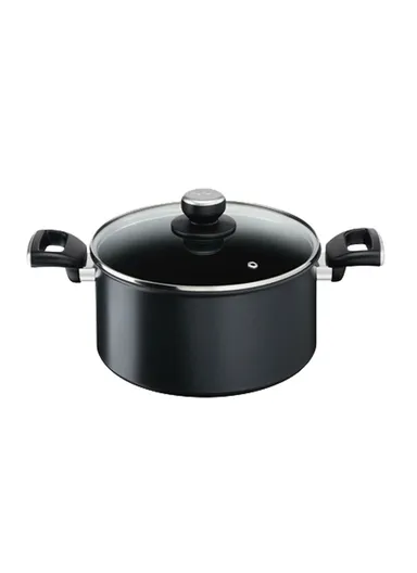 24cm 5.35L Non-Stick Aluminum Titanium Unlimited Induction Stewpot With Lid G2554602 (D24 x H12.4)cm 