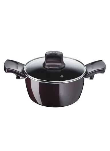 30cm Aluminum Titanium Resist Intense Stewpot With Glass Lid D5225482