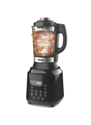 800W 1.75L Low Noise Easy Cleaning Heating Professional Blender With Alarm KJ2110 (L21.5 x W21.5 x H50)cm - Black