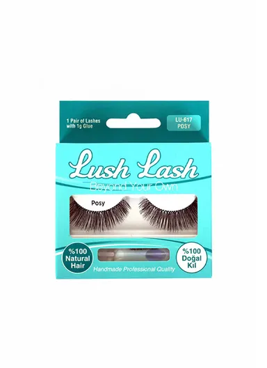 %100 Natural Hair Eyelashes Posy With Glue LU-617