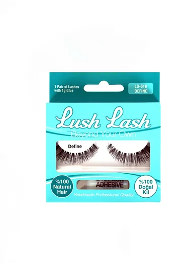%100 Natural Hair Eyelashes Define With Glue LU-618