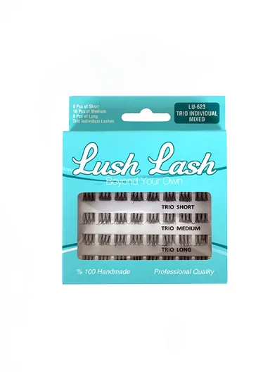 32 Pcs Of Trio Individual Lashes Mixed LU-623