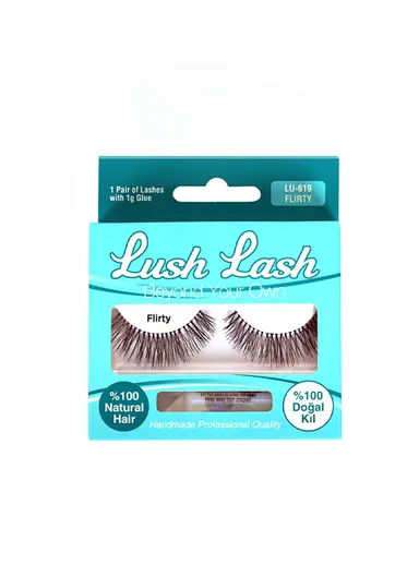 %100 Natural Hair Eyelashes Flirty With Glue LU-619