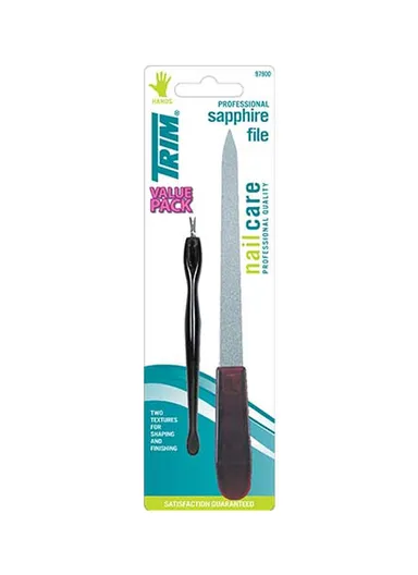 Trim Sapphire File With Bonus Cuticle Remover 9-79RL