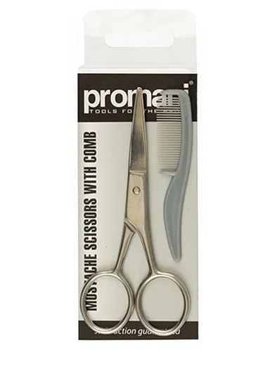 Promani Mustache And Beard Scissor With Comb PR-741