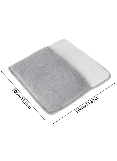 Electric Heated Foot Warmers USB Feet Heating Pad Blanket For Men &amp; Women (L30 x W30)cm - Grey
