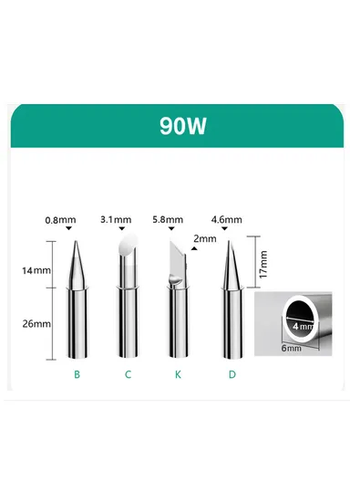90W Electric Soldering Iron Kit Digital Adjustable Temperature Soldering Gun Auto Sleep Internal Ceramic Heating Welding Tools - EU Plug