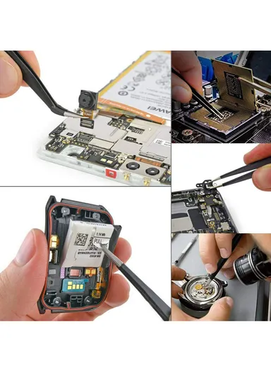 60W 220V Soldering Iron Kit Adjustable Temperature Soldering Gun Welding Tool With Digital Multimeter (L26.8 x W15.5 x T4.8)cm- EU Plug