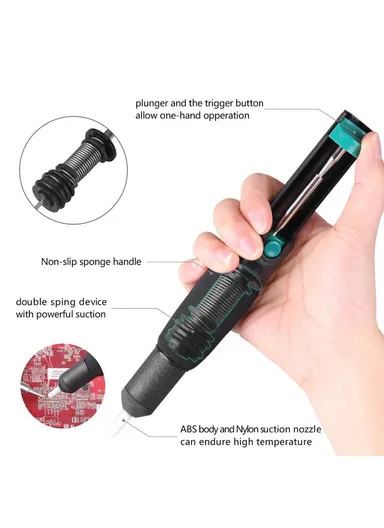 60W 220V Soldering Iron Kit Adjustable Temperature Soldering Gun Welding Tool With Digital Multimeter (L26.8 x W15.5 x T4.8)cm- EU Plug