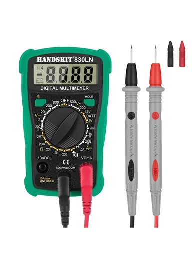 60W 220V Soldering Iron Kit Adjustable Temperature Soldering Gun Welding Tool With Digital Multimeter (L26.8 x W15.5 x T4.8)cm- EU Plug
