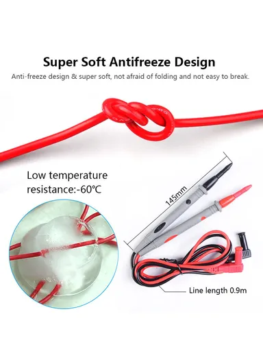 60W 220V Soldering Iron Kit Adjustable Temperature Soldering Gun Welding Tool With Digital Multimeter (L26.8 x W15.5 x T4.8)cm- EU Plug