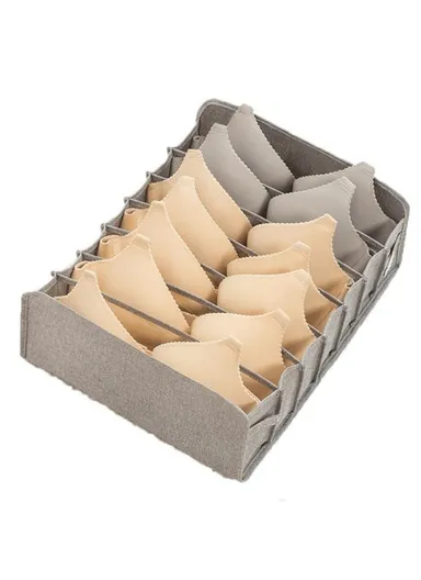 Drawer Divider Bras Lingerie Panties Storage Boxes Closet Underwear Organizer - Grey//L