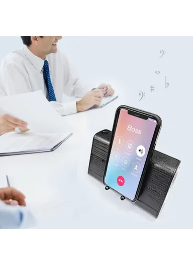 MS Wireless Magnetic Induction Phone Soundbar Stereo Music Speaker Phone Holder Stand Loudspeaker