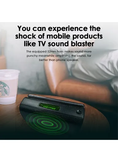 MS Wireless Magnetic Induction Phone Soundbar Stereo Music Speaker Phone Holder Stand Loudspeaker