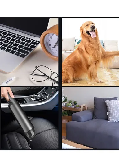 80W 2000mAh PC &amp; ABS Portable Powerful Suction Rechargeable Car Vacuum Cleaner (23.5 x D6.5)cm