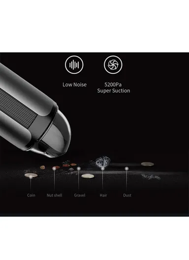 80W 2000mAh PC &amp; ABS Portable Powerful Suction Rechargeable Car Vacuum Cleaner (23.5 x D6.5)cm