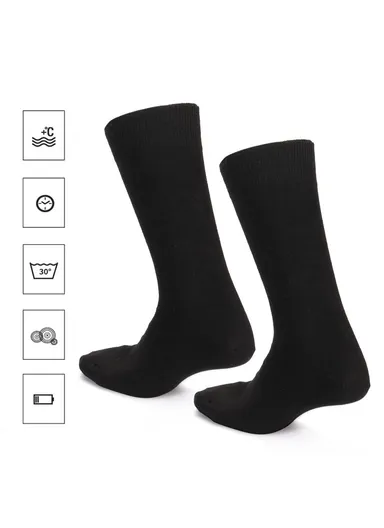 1Pair Heated Socks Battery Powered Cold Weather Thermal Heating Electric Heated Foot Warmer For Hunting Skiing Camping
