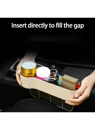 2 Pcs Multifunctional Car Seat Gap Storage Box Left/Right (L52 x W34 x H16)cm