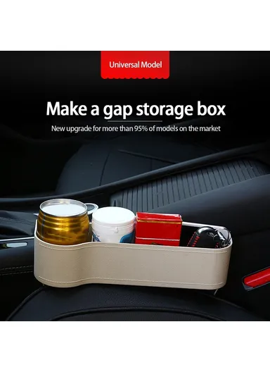 2 Pcs Multifunctional Car Seat Gap Storage Box Left/Right (L52 x W34 x H16)cm