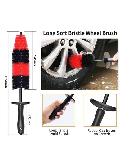 13 Pcs Car Detailing Cleaning Brushes Car Cleaning Tools Microfiber Towel Automobile Air Vents Wheel Wash Kit 