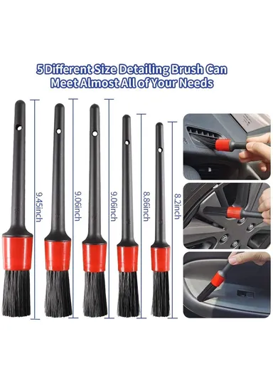 13 Pcs Car Detailing Cleaning Brushes Car Cleaning Tools Microfiber Towel Automobile Air Vents Wheel Wash Kit 