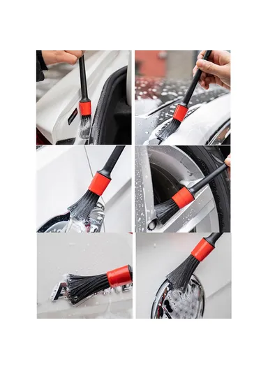 13 Pcs Car Detailing Cleaning Brushes Car Cleaning Tools Microfiber Towel Automobile Air Vents Wheel Wash Kit 