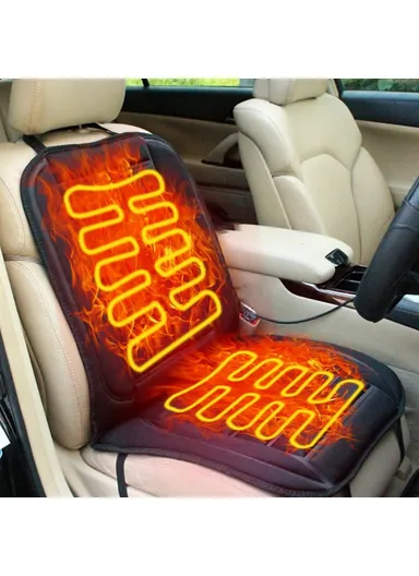 12V Car Van Auto Heated Padded Pad Non-Slip Hot Seat Cushion Cover Warmer