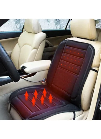 12V Car Van Auto Heated Padded Pad Non-Slip Hot Seat Cushion Cover Warmer