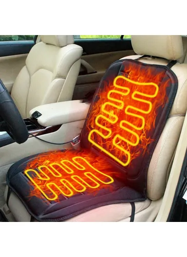 12V Car Van Auto Heated Padded Pad Non-Slip Hot Seat Cushion Cover Warmer
