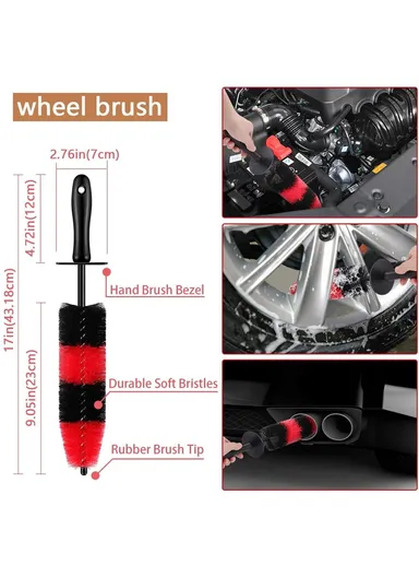 13pcs Car Detailing Cleaning Brushes Car Cleaning Tools Microfiber Towel Automobile Air Vents Wheel Wash Kit