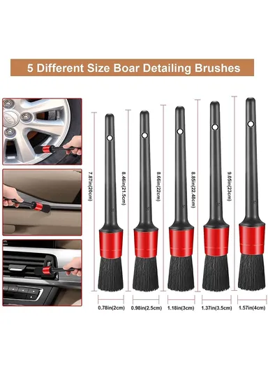 13pcs Car Detailing Cleaning Brushes Car Cleaning Tools Microfiber Towel Automobile Air Vents Wheel Wash Kit
