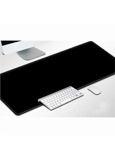 Patterned Super Large Size Soft Rubber Non-slip Gaming Mouse Pad (L40 x W90 x H0.2)cm - Black