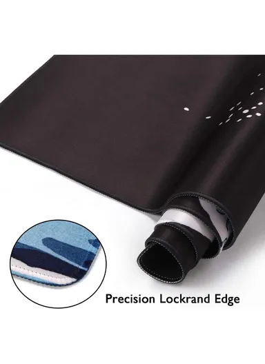 Patterned Super Large Size Soft Rubber Non-slip Gaming Mouse Pad (L40 x W90 x H0.2)cm - Black