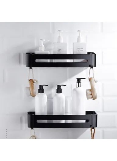 Two-Layer Bathroom Shower Gel Shampoo Organizer Kitchen Spice Storage Rack (L32 x W12 x H4.5)cm - Rectangle