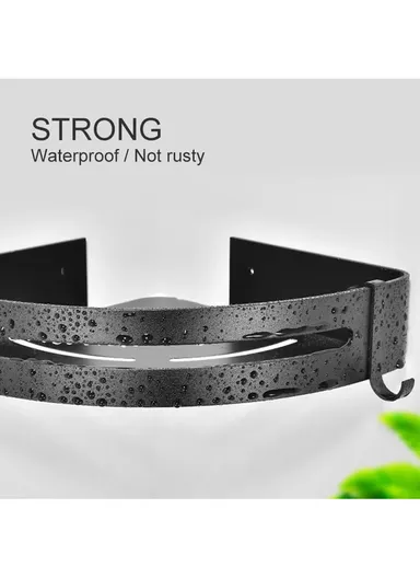 Two-layer Bathroom Shower Gel Shampoo Organizer Kitchen Spice Storage Rack (L29 x W22 x H4.5)cm - Triangle