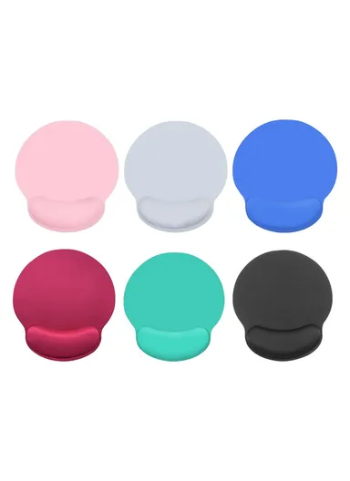 25 x 23cm Anti-slip Office Gaming Mouse Pad with Memory Foam Wrist Pad Smooth Movement Accurate Positioning Mouse Cushion - Black