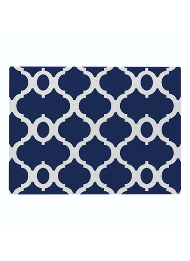 Home Decoration Single Pattern Printed Cotton Linen Placemat Dining Table Mat (L32 x W42)cm-CD011-37