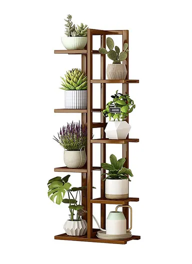 7 Layers Bamboo Planter Display Shelf Flower Pot Organizer Rack Plant Stand (L22 x W45 x H145)cm