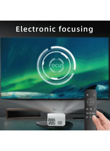 Smart WiFi HD Portable Projector Home Theater Built-in WIFI, Bluetooth Speaker 1920X1080P Support Android 9.0, 1+8GB, &amp; IOS T40 