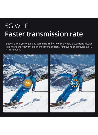 Smart WiFi HD Portable Projector Home Theater Built-in WIFI, Bluetooth Speaker 1920X1080P Support Android 9.0, 1+8GB, &amp; IOS T40 