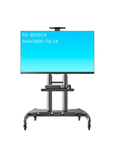 55-80" Free Lifting TV Stand, Mobile TV Cart with Camera AV Shelf, Max VESA  AVA1800-70-1P