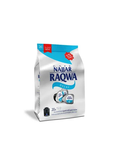 20 Capsules Single Cup Decaff Plain Raqwa Bag