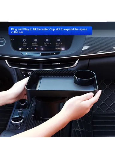 Cup Holder Tray Multifunction Vehicle Mounted Water Cup Drink Holder Rotating Adjustable Phone Holder Organizer - Large