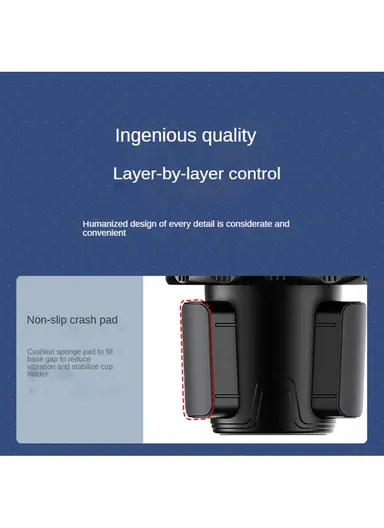 Cup Holder Tray Multifunction Vehicle Mounted Water Cup Drink Holder Rotating Adjustable Phone Holder Organizer - Large