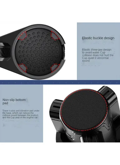 Cup Holder Tray Multifunction Vehicle Mounted Water Cup Drink Holder Rotating Adjustable Phone Holder Organizer - Large