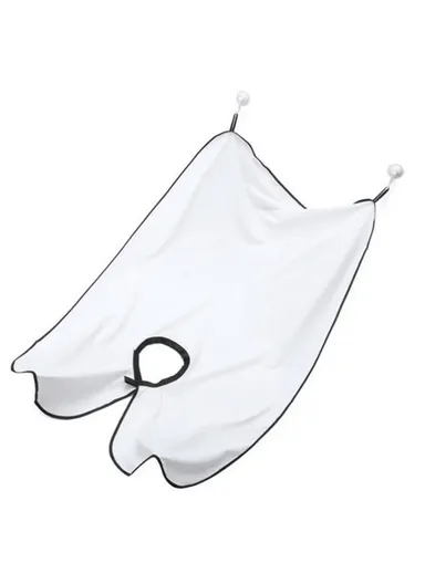 Waterproof Men Beard Shaving Apron Bib - White 